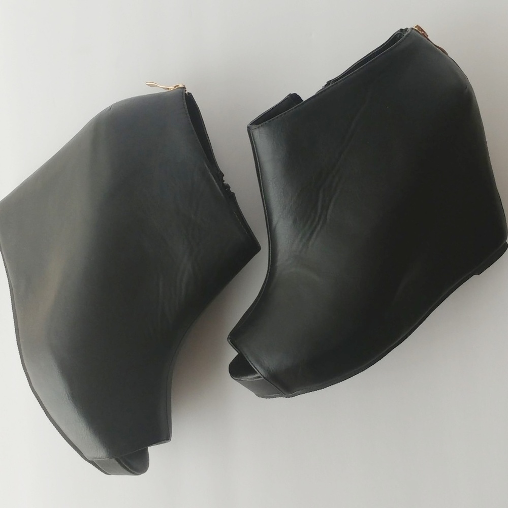 Wedge Beep Toe Bootie